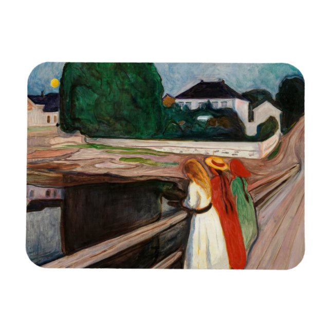 Magnet Flexible Edvard Munch - Les filles sur le pont (Horizontal)
