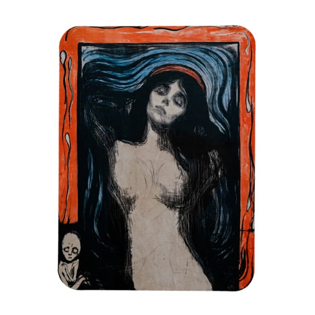 Magnet Flexible Edvard Munch - Madonna Lithographie (Vertical)