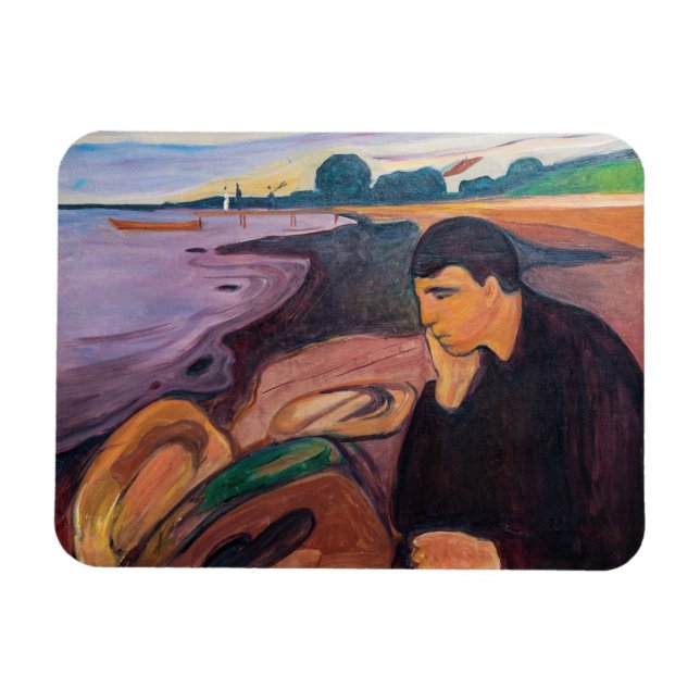 Magnet Flexible Edvard Munch - Melancholy 1894 (Horizontal)