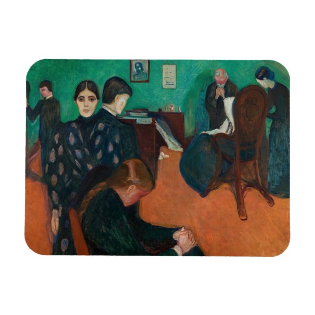 Magnet Flexible Edvard Munch - Mort dans la salle de repos v1 (Horizontal)