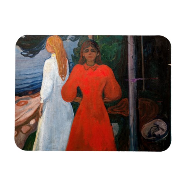 Magnet Flexible Edvard Munch - Rouge et Blanc (Horizontal)