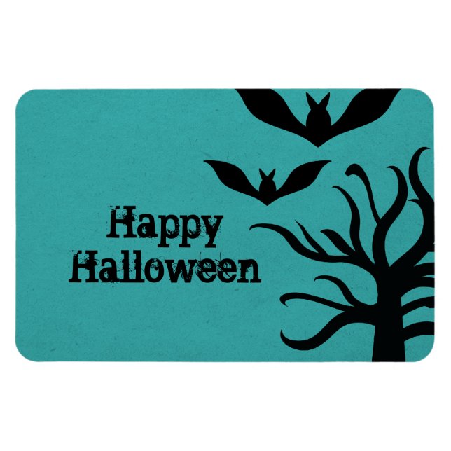 Magnet Flexible Eerie Bats Halloween Flexi Magnet, Aqua (Horizontal)
