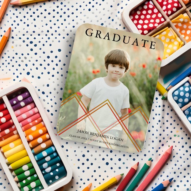 Magnet Flexible Effet de transparence mûre Pré K Graduation Photo (Cute Transparency Effect Pre K Graduation Photo Magnet.)