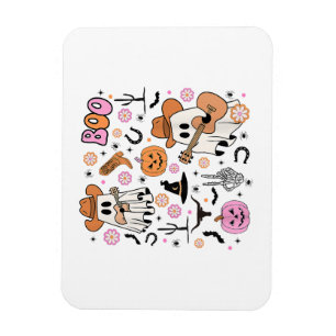 Magnet Flexible Éffrayant Ghost Cowboy Cute Halloween Boo Western