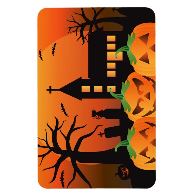 Magnet Flexible Éffrayant Halloween Citrouilles sculptés (Vertical)