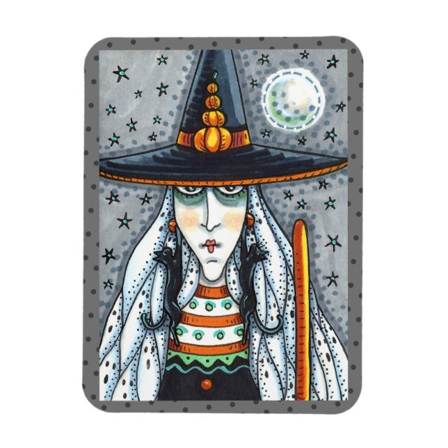 MAGNET FLEXIBLE ÉFFRAYANT HALLOWEEN WITCH, PORTANT DE LA BIJOUTERI (Vertical)