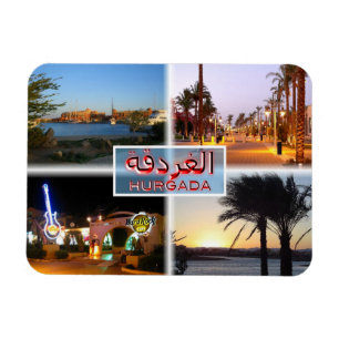 Magnet Flexible EG Égypte - Hurghada par nuit - Mer Rouge - El Gu