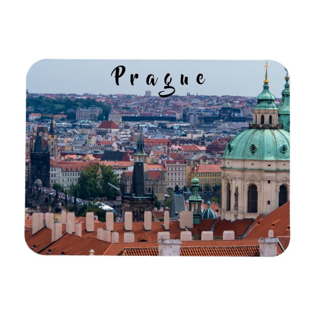Magnet Flexible Eglise St Nicolas et toits de Prague (Horizontal)