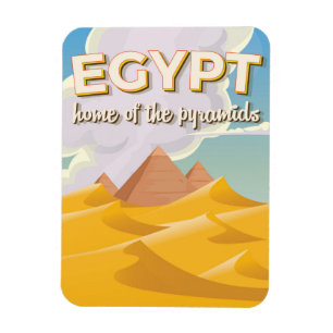 Magnet Flexible Egypte - Accueil des Pyramides affiche de voyage