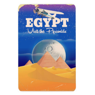 Magnet Flexible Égypte - Visitez les pyramides Affiche de voyage v