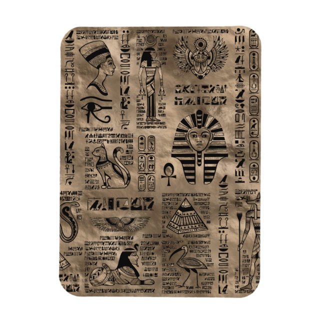 Magnet Flexible Egyptian hieroglyphs and deities (Vertical)