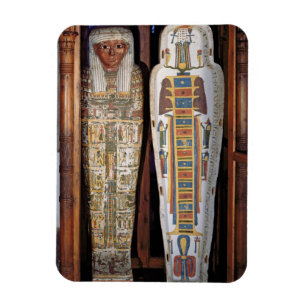 Magnet Flexible Egyptian sarcophagus covered with hieroglyphics
