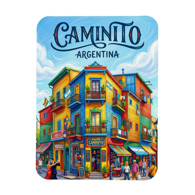 Magnet Flexible El Caminito Argentine (Vertical)