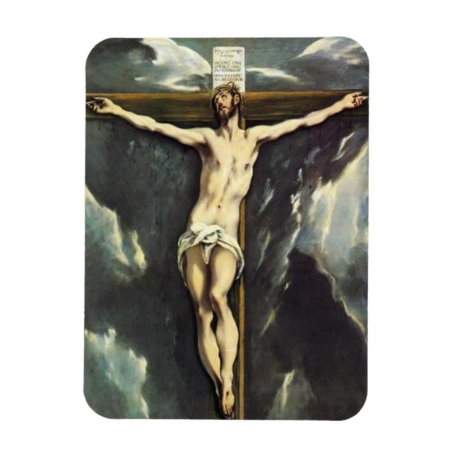 Magnet Flexible El Greco Christ sur l'aimant croisé (Vertical)