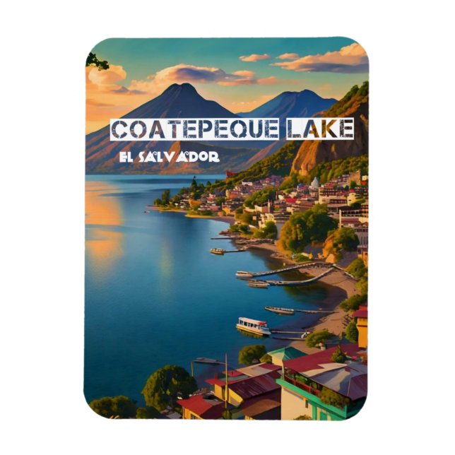 Magnet Flexible El Salvador Travel Vintage Retro (Vertical)