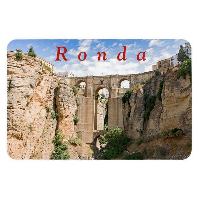 Magnet Flexible "El Tajo" de Ronda avec le Puente Nuevo. (Horizontal)