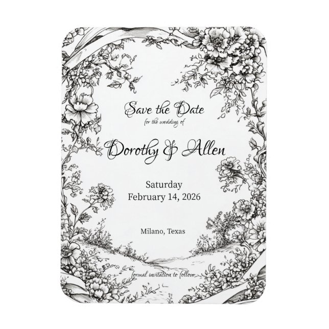 Magnet Flexible Elaborer Floral Rustique (Vertical)