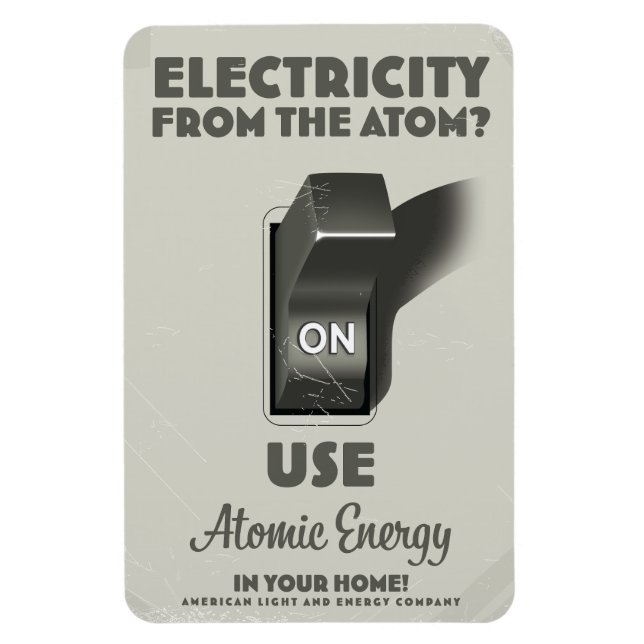 Magnet Flexible Électricité de l'atome  (Vertical)