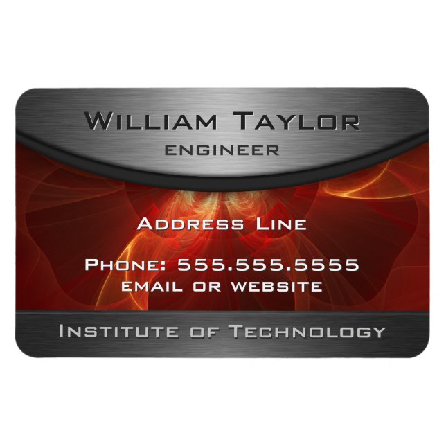 Magnet Flexible Élégance métallique rouge (Horizontal)