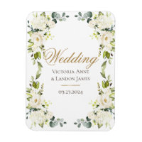 Elégant blanc Mariage de verdure