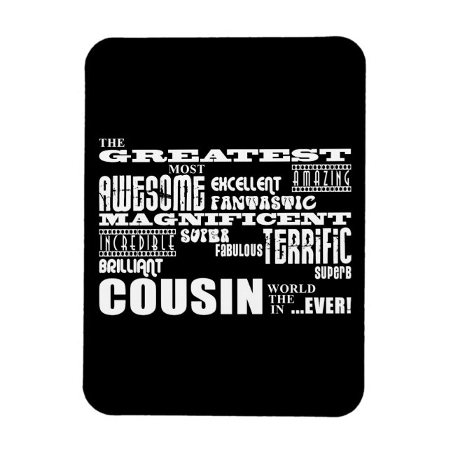 Magnet Flexible Élégant Cousins Moderne & Amusants : Plus Grand Co (Vertical)