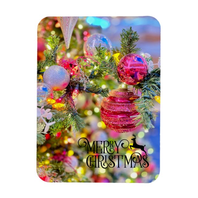 Magnet Flexible Elegant Decorated Christmas Tree Holiday (Vertical)