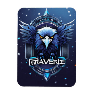 Magnet Flexible Elegant Eagle Logo Save the Date Card | Modern Min