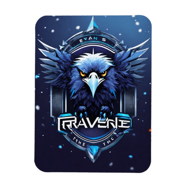 Magnet Flexible Elegant Eagle Logo Save the Date Card | Modern Min (Vertical)