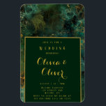 Magnet Flexible Élégant Emerald Green & Gold Parties scintillant A<br><div class="desc">Vous aimerez ce magnifique vert émeraude et or flecks agate géode avec éclatants éclats d'or. Des invitations et des produits correspondants sont disponibles.</div>