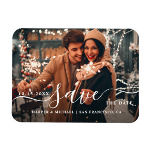Magnet Flexible Elégant et moderne photo Mariage Enregistrer la da