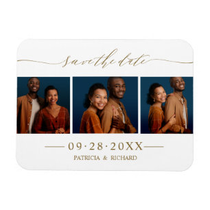 Magnet Flexible Élégant faire-part de mariage à l'écriture manuscr