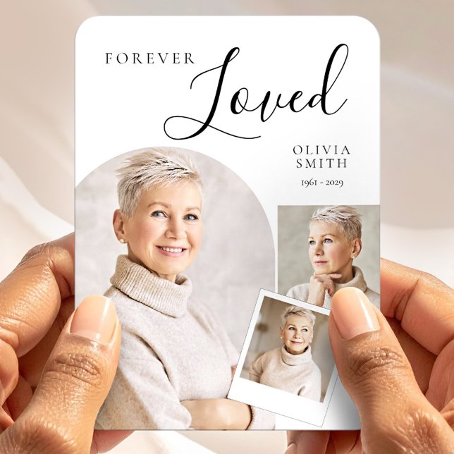 Magnet Flexible Elegant Funeral Keepsake with Custom Photo Collage (Créateur téléchargé)