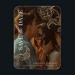 Magnet Flexible Elegant Gold Botanical Photo Enregistrer la date<br><div class="desc">Elegant Gold Botanical Photo Enregistrer la date</div>