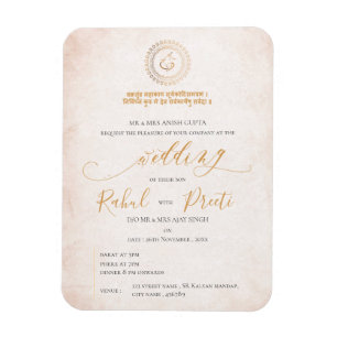 Magnet Flexible Elégant Mandala Avec Lord Ganesh Mariage indien