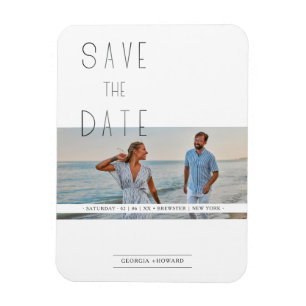 Magnet Flexible Élégant minimaliste photo moderne Couple Mariage