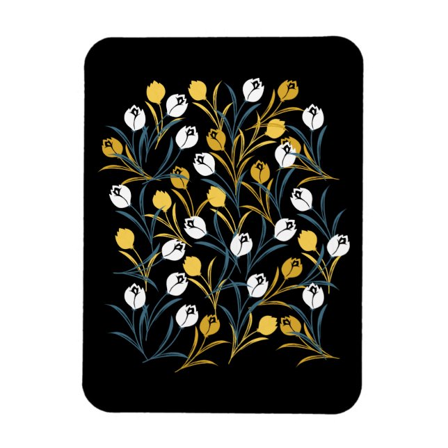 Magnet Flexible Élégant motif floral de Tulipe (Vertical)