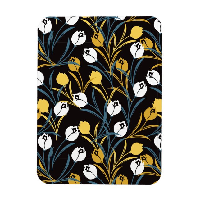 Magnet Flexible Élégant motif floral de Tulipe (Vertical)