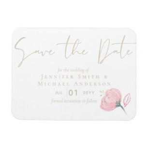 Magnet Flexible Élégant Rose or moderne Mariage Étincelle