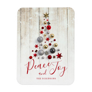 Magnet Flexible Élégant Rustique et simple vacances de Noël en fam
