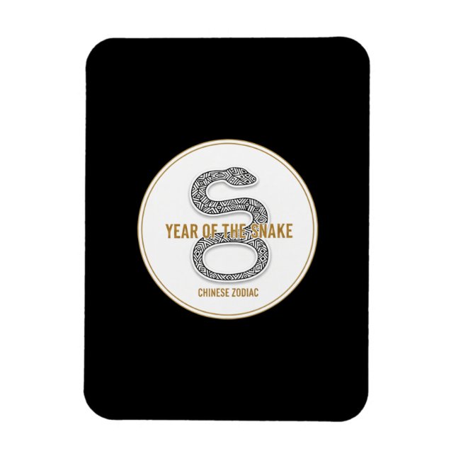 Magnet Flexible Elegant Snake - Luxury Chinese Zodiac Art & Mystic (Vertical)