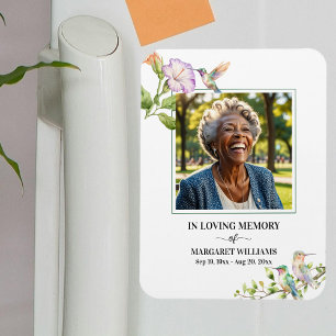 Magnet Flexible Élégant Souvenir Photo Floral de Colibris