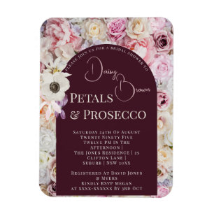 Magnet Flexible Elégante Fête des mariées d'été en acajou floral A