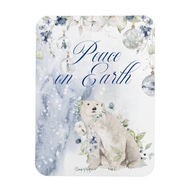 Magnet Flexible Élégante Typographie aquarelle Vert Neige (Vertical)