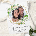 Magnet Flexible Elégante verdure photo mariage Enregistrer la date<br><div class="desc">Elégant verdure photo mariage Enregistrer la date Magnet</div>