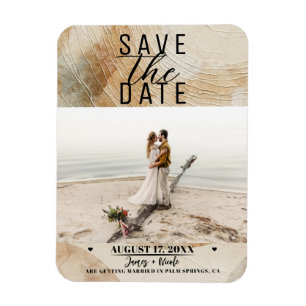 Magnet Flexible Élément Naturel Neutre Aérien Bohème Save Date