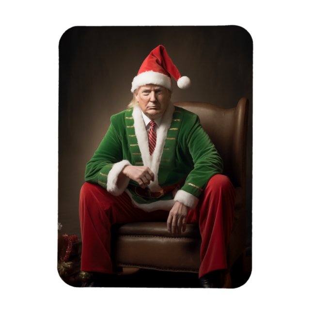 Magnet Flexible Elf de Noël Donald Trump (Vertical)
