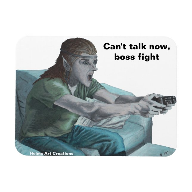 Magnet Flexible Elf Video Gamer Boss Combattez le aimant flexible (Horizontal)