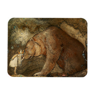 Magnet Flexible « Elle embrassa l'ours » de John Bauer