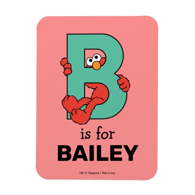 Magnet Flexible Elmo Alphabet | B Turquoise (Vertical)