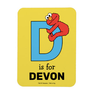 Magnet Flexible Elmo Alphabet D Bleu